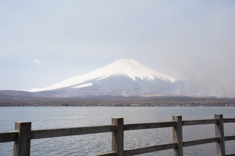 長池親水公園からの富士山の写真