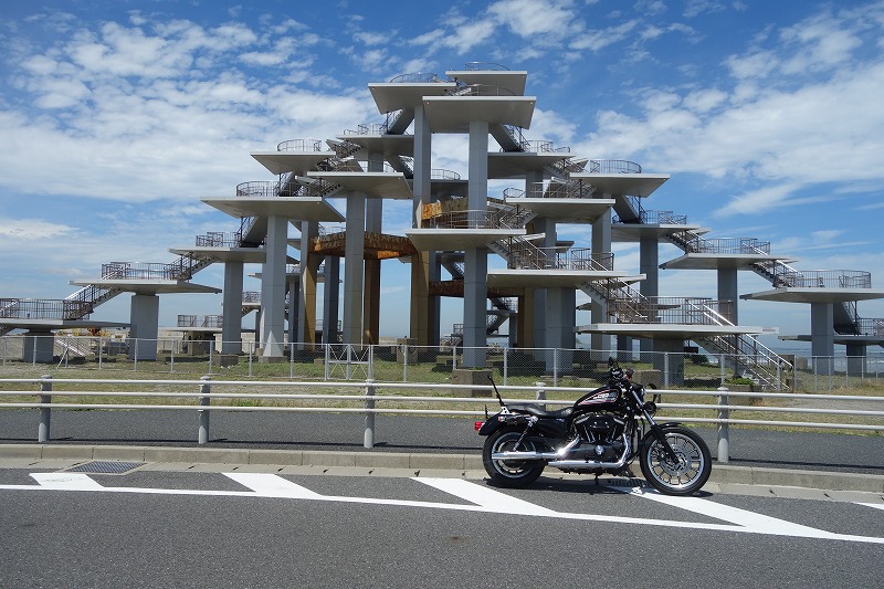 千葉ツーリングの記録 富津公園の展望台