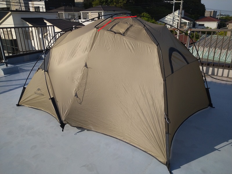 naturehike the hills solo テントの実際