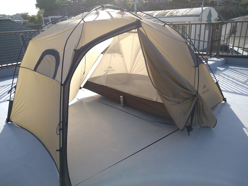 naturehike the hills solo テントの実際