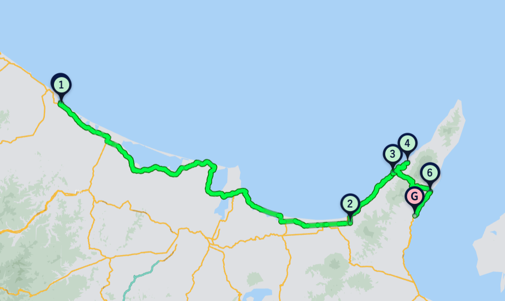 北海道ツーリングのルート