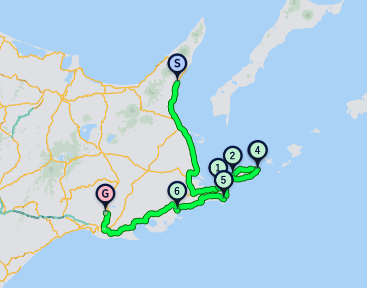北海道ツーリングのルート