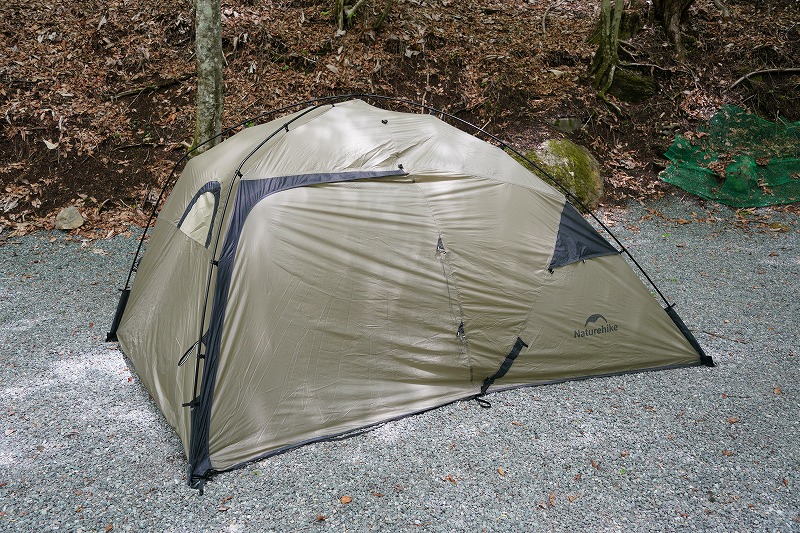 naturehike the hills solo テントの実際