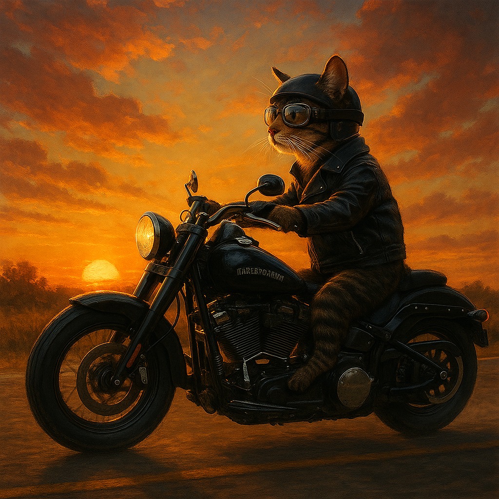 猫とバイク