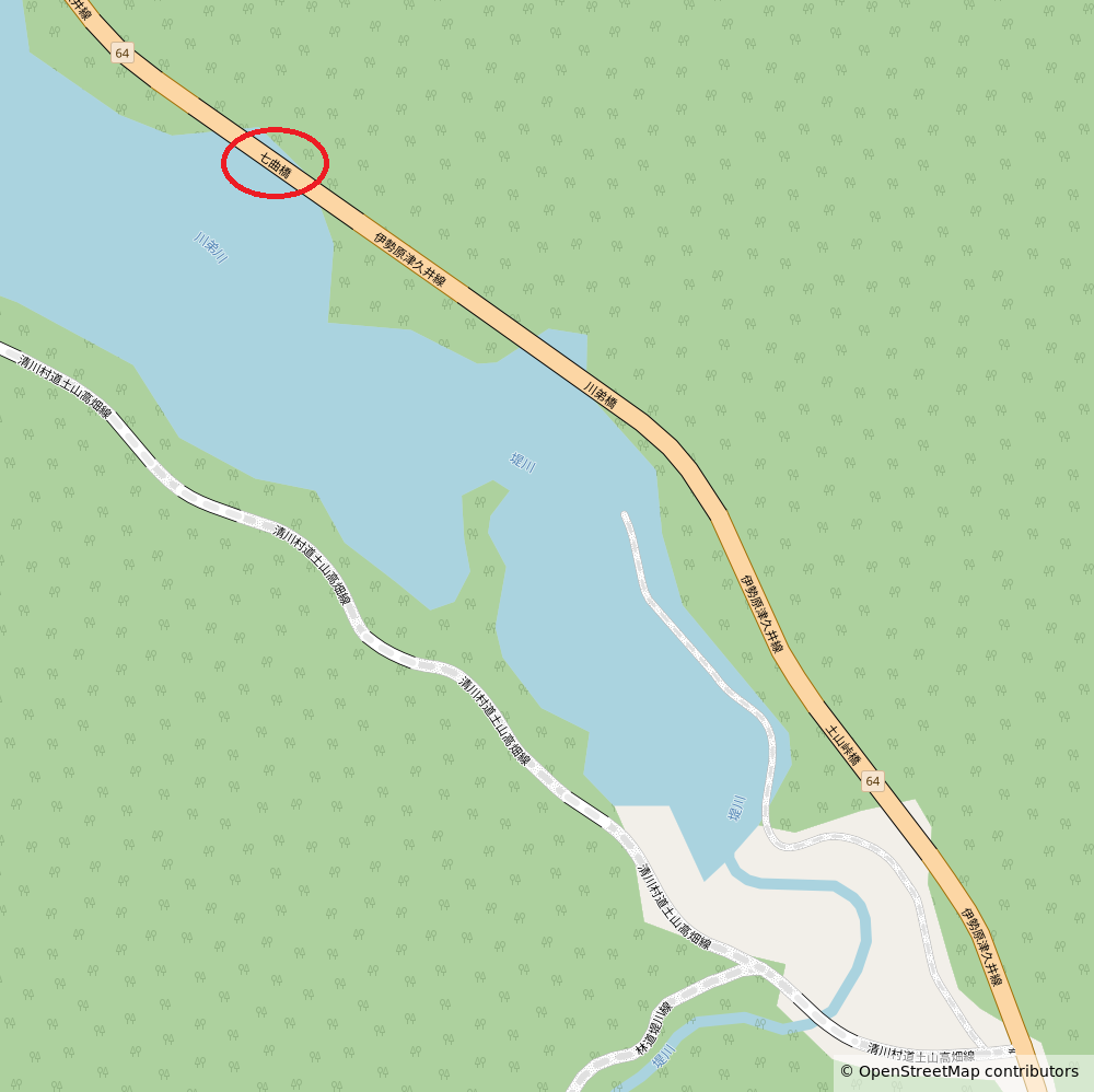 宮ケ瀬ダムの水没した橋